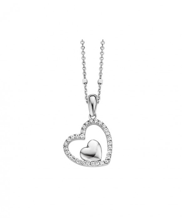 Collier argent et oxydes de zirconium Naiomy B3C06