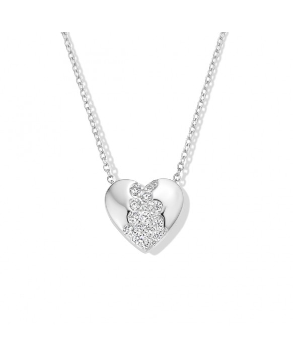 Collier argent et oxydes de zirconium Naiomy B0G05