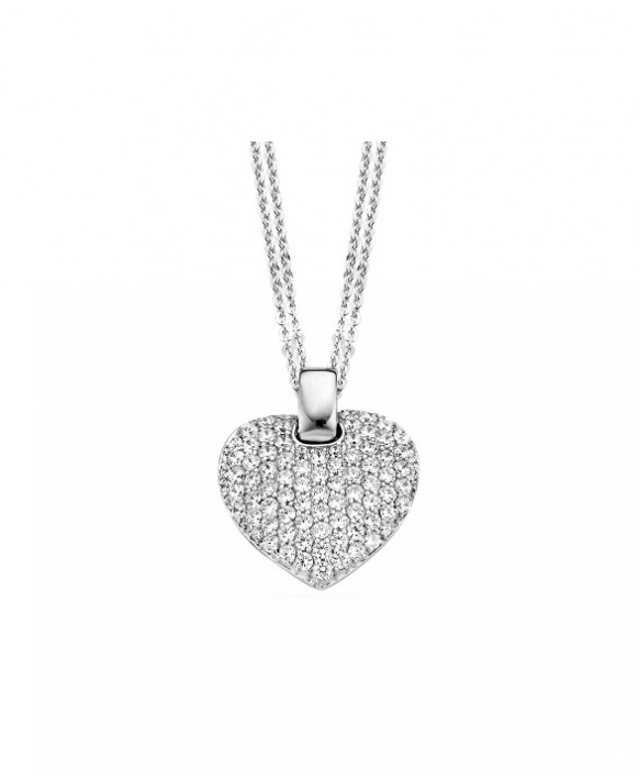 Collier argent et oxydes de zirconium Naiomy N3A05