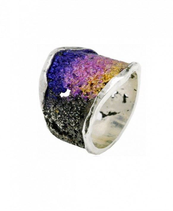 Bague argent pigmenté ARIOR Barcelona 1181906-XPU Collection Intenzza