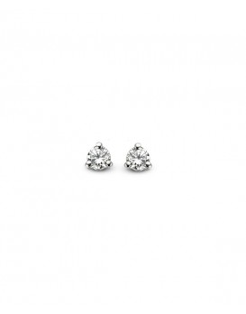 Boucles oreilles Diamants 0,15 ct Or blanc 750/1000ème