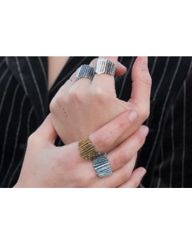 Bague argent pigmenté ARIOR Barcelona 1182718-XPU Collection Intenzza