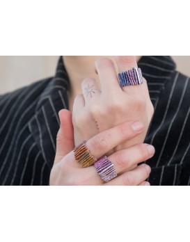 Bague argent pigmenté ARIOR Barcelona 1182717-XPU Collection Intenzza