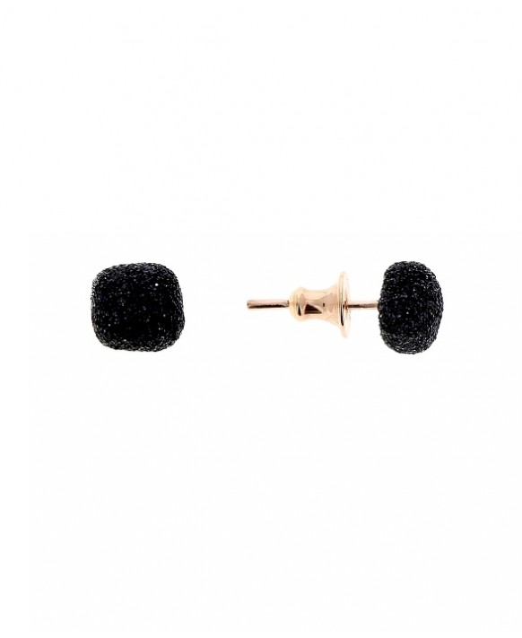 Boucles oreilles argent teinté RoseGold  PESAVENTO  Collection Polvere noir WPLVO608