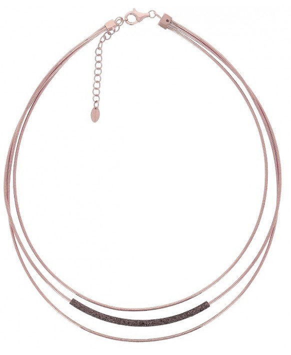 Collier argent teinté RoseGold  PESAVENTO  Collection Polvere  bronze WDNAG1030