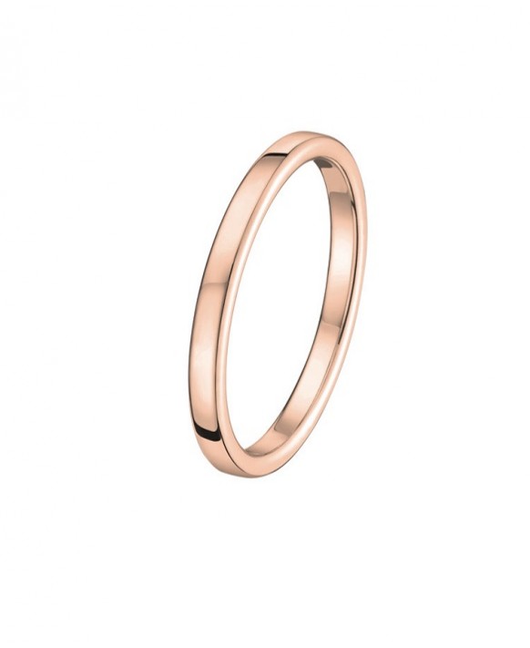 CELESTE, Alliance or rose 750/1000ème Ruban bombé confort 2,5mn