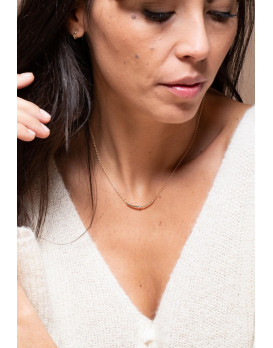 Collier plaqué or et diamant LA GARCONNE 26700009, Collection Etats d'âme