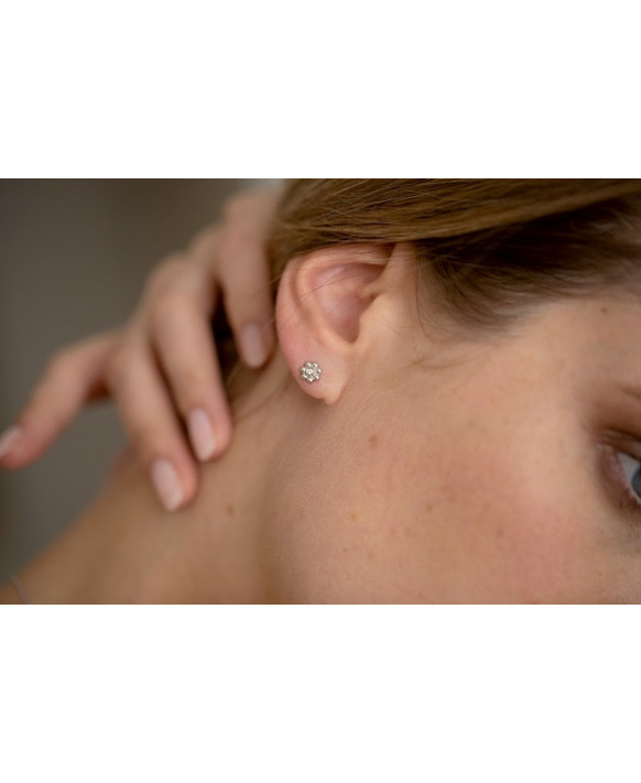 Boucles d'oreilles argent et diamant LA GARCONNE 20400024, Collection Episode indélébile