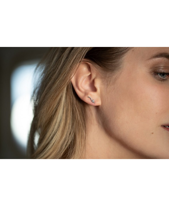 Boucles d'oreilles argent et diamant LA GARCONNE 20400019, Collection Etats d'âme