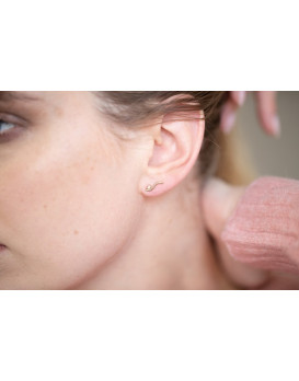 Boucles d'oreilles plaqué or et diamant LA GARCONNE 26400019, Collection Etats d'âme