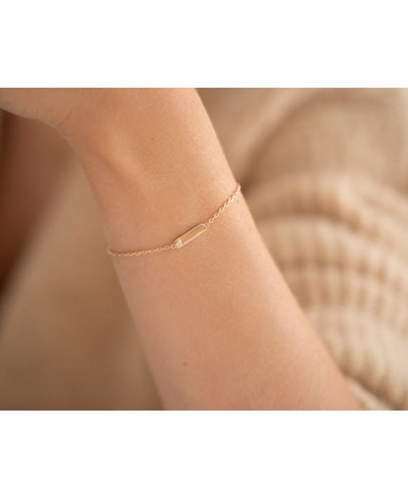 Bracelet plaqué or et diamant LA GARCONNE 26300015, Collection Etats d'âme