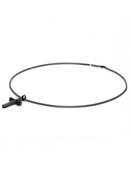Collier et croix homme acier  MONOMANIA 50591