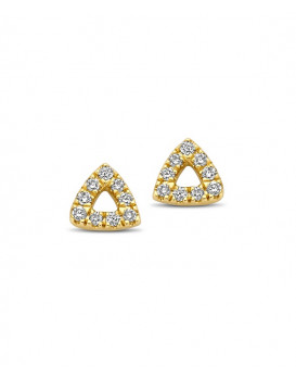 Boucles oreilles Diamants 0,05 ct Or jaune 750/1000ème