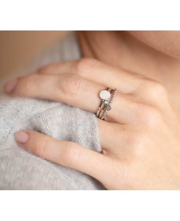 Bague argent et diamant LA GARCONNE 20100014, Collection Etats d'âme