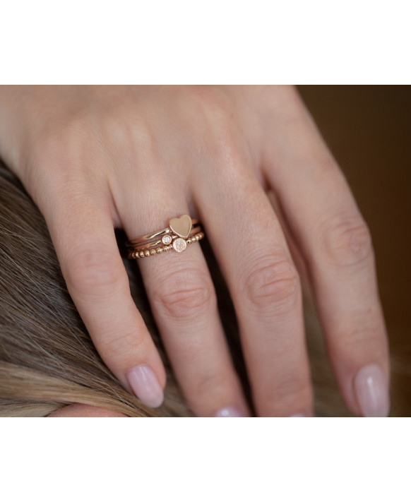 Bague plaqué or et diamant LA GARCONNE 26100037, Collection Etats d'âme