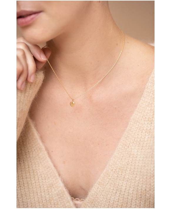 Collier plaqué or et diamant LA GARCONNE 26700020, Collection Délicate Entrevue