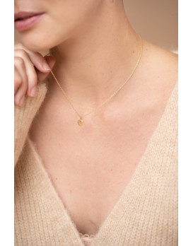 Collier plaqué or et diamant LA GARCONNE 26700020, Collection Délicate Entrevue