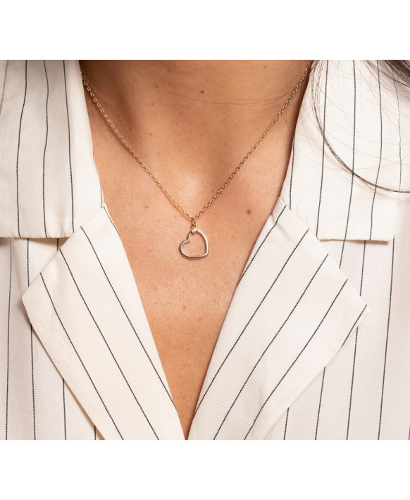 Collier plaqué or et diamant LA GARCONNE 26700025, Collection Délicate Entrevue