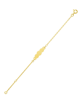 Gourmette bébé nuage or jaune 750/1000ème