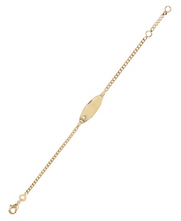 Gourmette bébé  en plaqué or