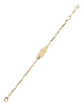 Gourmette bébé  en plaqué or