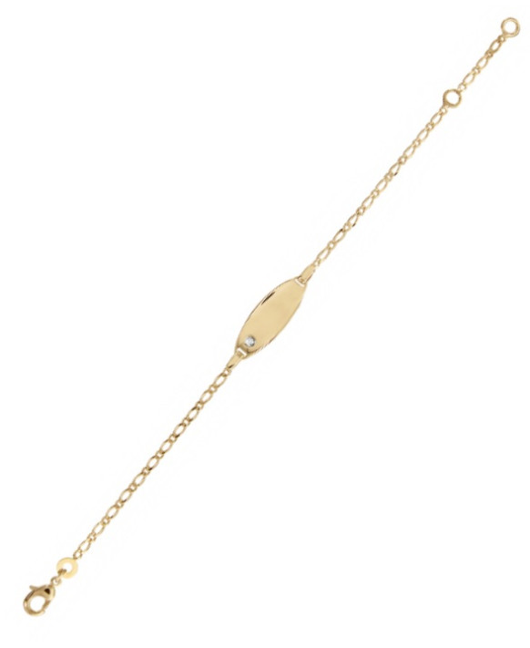 Gourmette bébé  en plaqué or