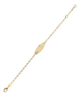 Gourmette bébé  en plaqué or