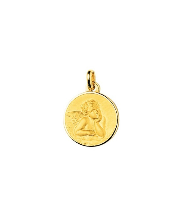 Médaille ronde Ange de Raphaël or 750/1000ème