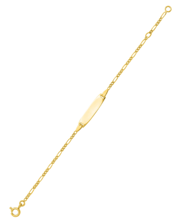 Gourmette bébé  or jaune 750/1000ème