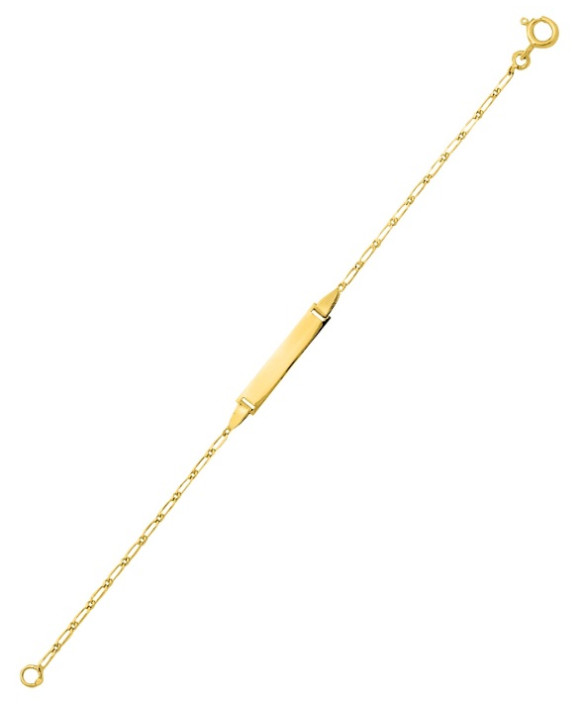 Gourmette bébé  or jaune 750/1000ème