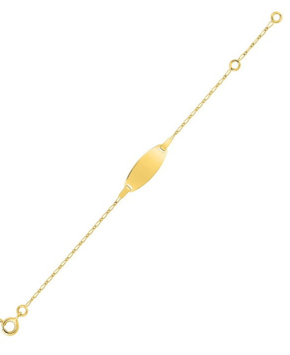 Gourmette bébé  or jaune 750/1000ème