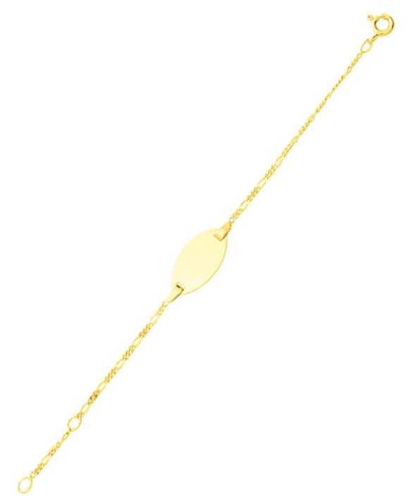 Gourmette bébé  or jaune 750/1000ème