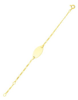 Gourmette bébé  or jaune 750/1000ème