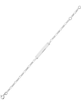 Gourmette bébé or blanc 375/1000ème