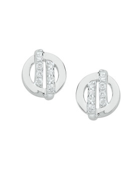 Boucles d'oreilles argent et oxydes de zirconium