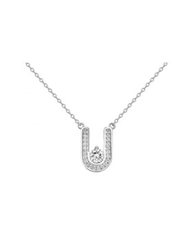 Collier argent et oxydes de zirconium
