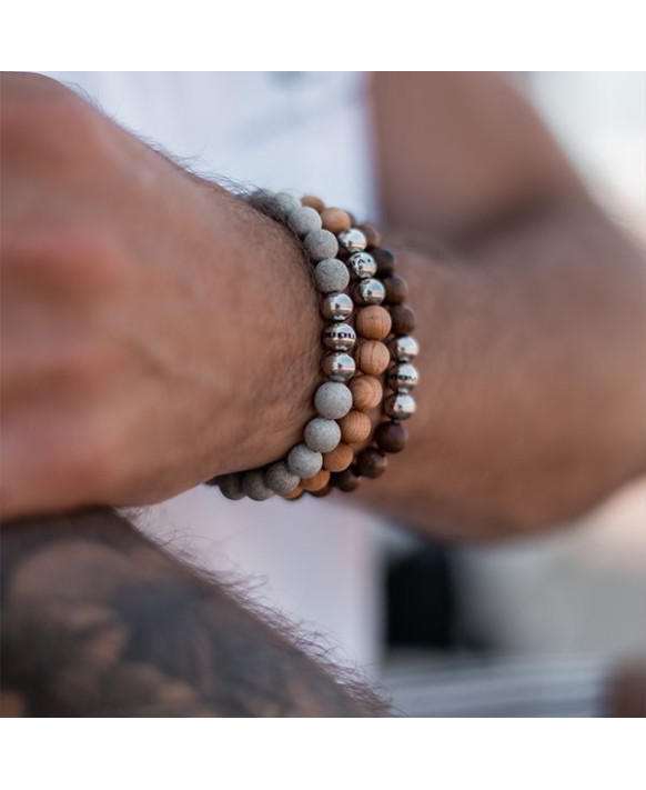 Bracelet homme  acier et béton MONOMANIA 45175