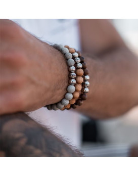 Bracelet homme  acier et béton MONOMANIA 45175