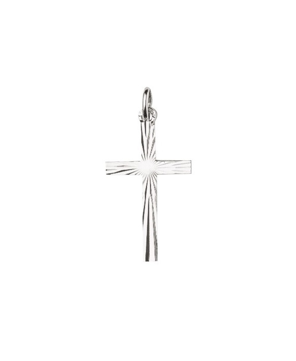 Croix facettée en argent