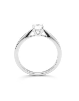 Bague Solitaire Diamant  0,50 ct Or blanc 750/1000ème