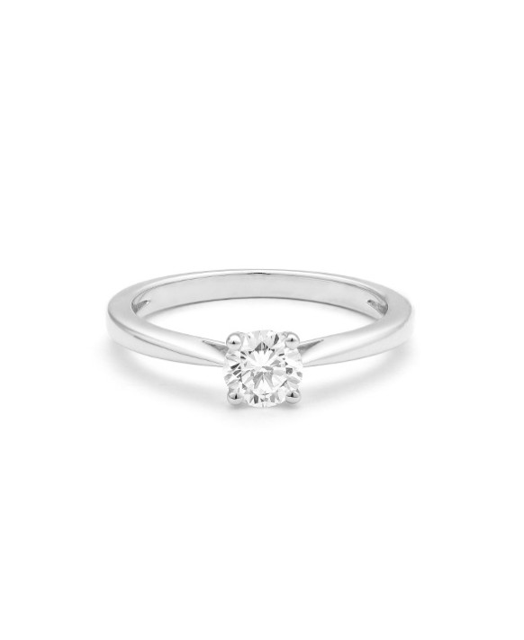 Bague Solitaire Diamant  0,50 ct Or blanc 750/1000ème