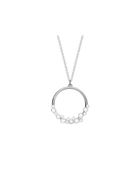 Collier argent et pendentif serti d'oxydes de zirconium
