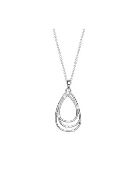 Collier argent et pendentif serti d'oxydes de zirconium