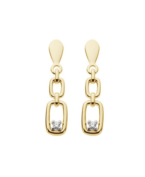Boucles d'oreilles Diamants  Or jaune 750/1000ème