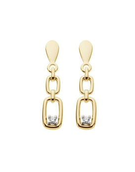 Boucles d'oreilles Diamants  Or jaune 750/1000ème