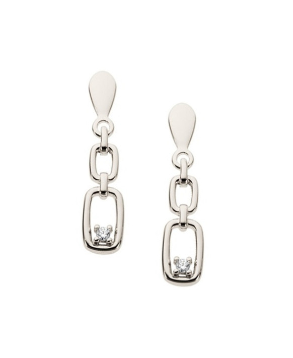 Boucles d'oreilles Diamants  Or blanc 750/1000ème