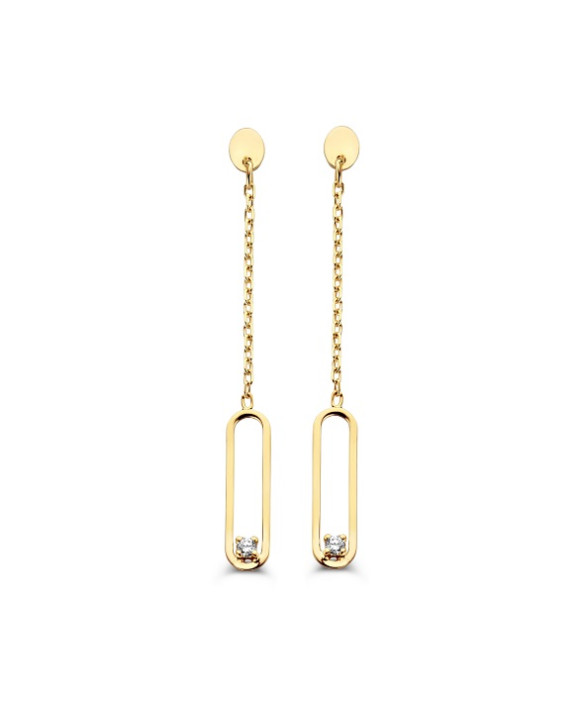 Boucles d'oreilles Diamants  Or jaune 750/1000ème
