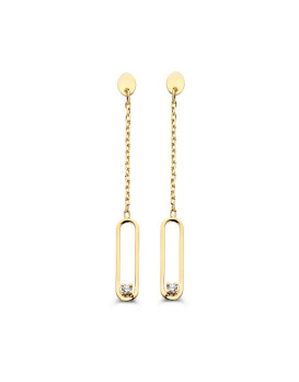 Boucles d'oreilles Diamants  Or jaune 750/1000ème