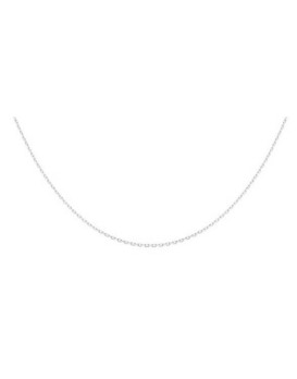 Chaine maille forçat or blanc 750/1000ème largeur 1,45 mn