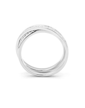 Double alliance Diamants  0,45ct Or blanc 750/1000ème